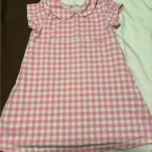 Hanna Andersson Pink and Cream Checkered Dress